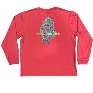 Southern Tide Christmas Hook Tree Long Sleeve Tee